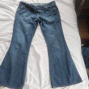 AE Women's Flare Blue Jeans